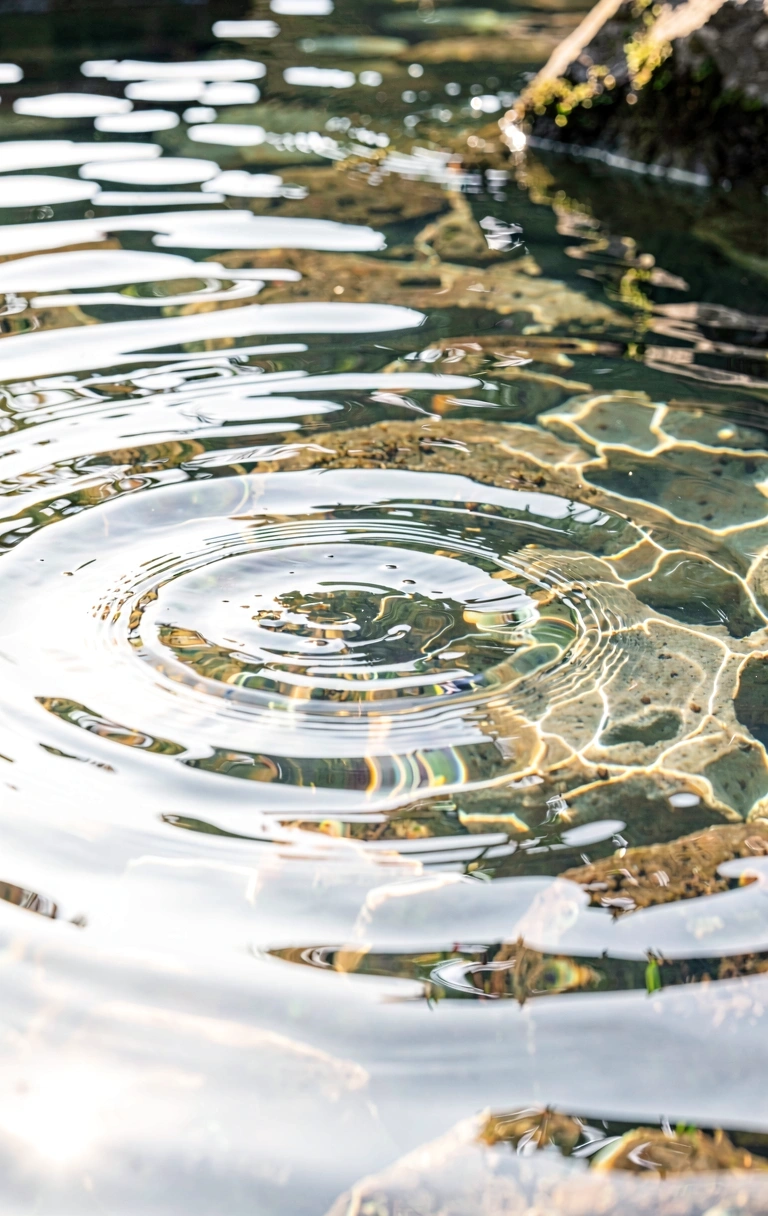 Tiszta forrásvíz szimbolizálva az adatátláthatóságot