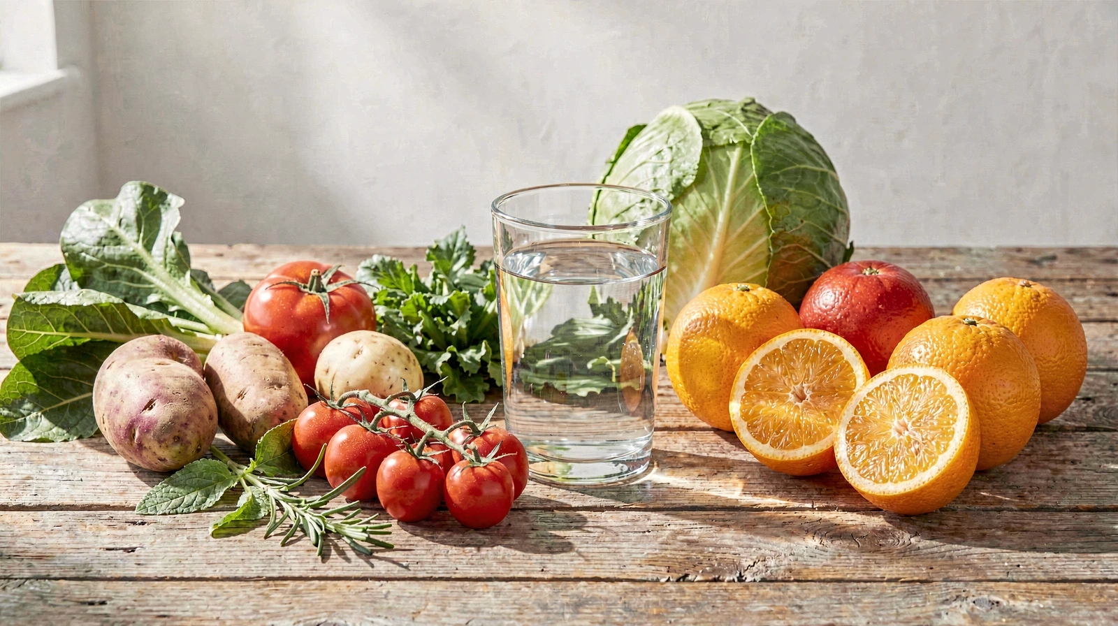 Friss összetevők és természetes fény